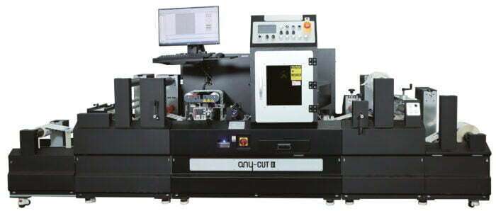 Anytron-Any-Cut-III, Compacte all-in-one Laser labelfinisher